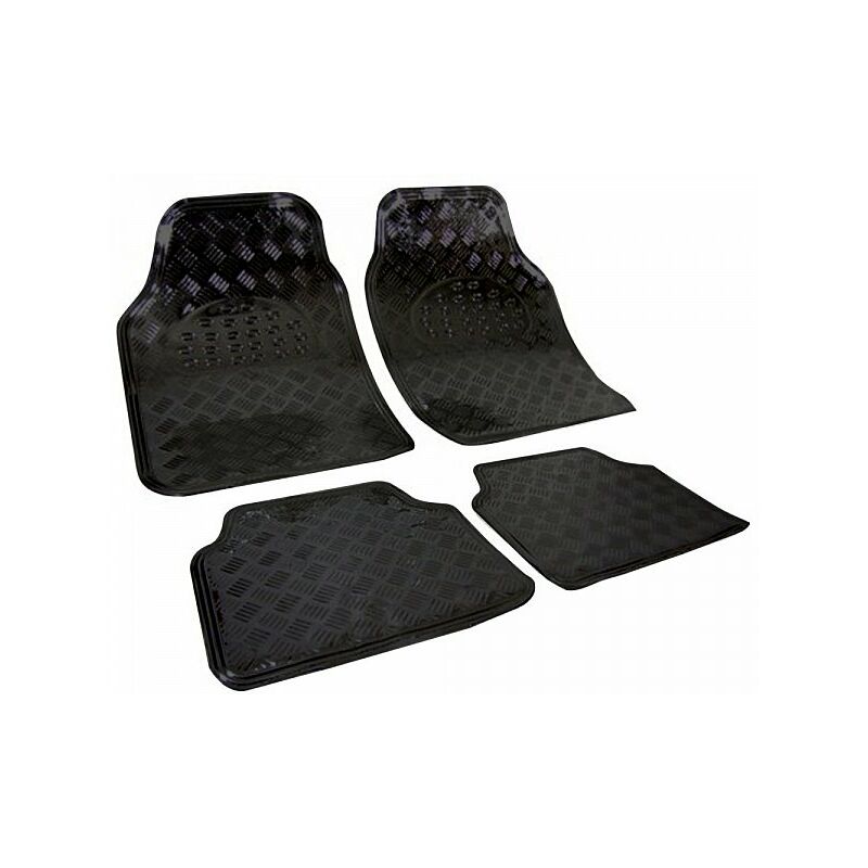 foto del prodotto woltu set tappetini 4 pezzi in pvc auto universali tappeto antiscivolo nero