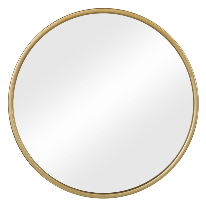foto del prodotto woltu specchio da parete rotondo 40 cm. specchio rotondo dorato con cornice in metallo. specchiera da bagno. specchio per trucco. specchio