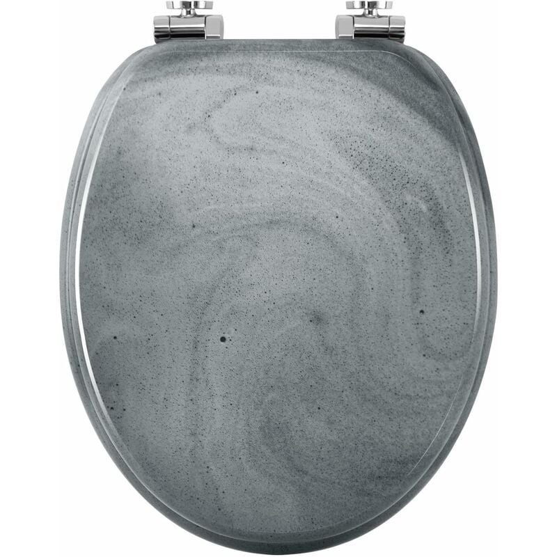 foto del prodotto woltu tavoletta wc ammortizzata. copriwater a forma di o. sedile per wc con paracolpi antiscivolo. in mdf con motivi.montaggio dal basso. distanza