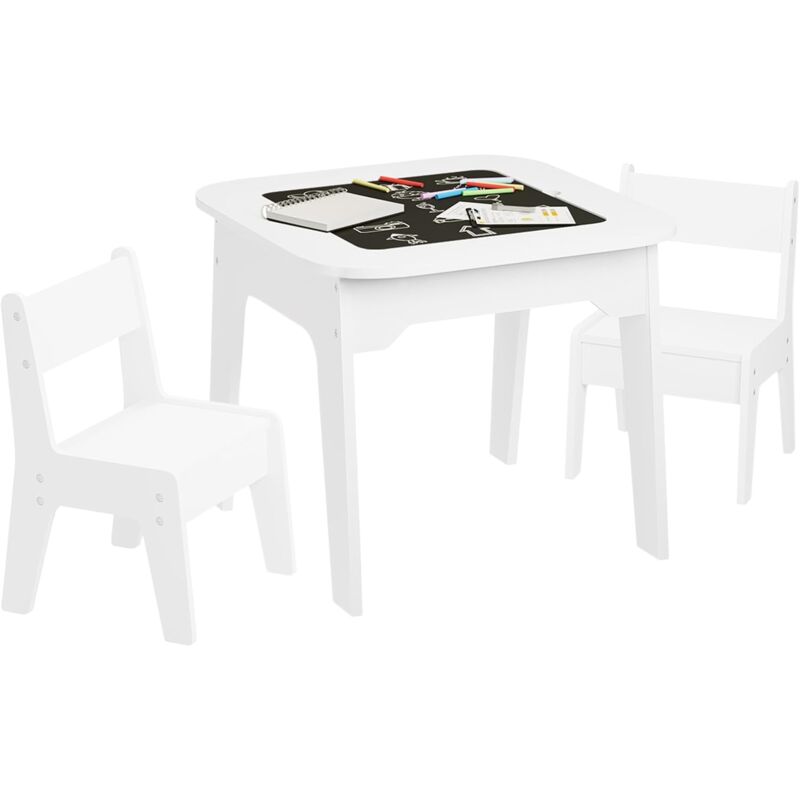 foto del prodotto woltu tavolino per bambini con sedie. set di tavolo per bimbi con lavagna e contenitore. mobile per cameretta dei bambini. asilo. scuola materna.