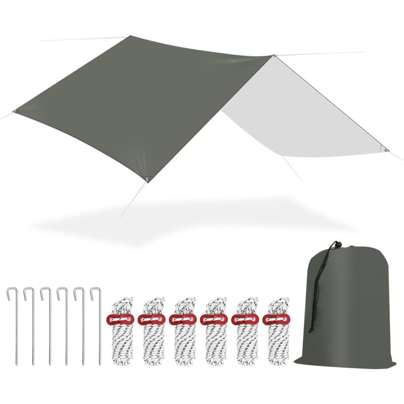foto del prodotto woltu telo ombreggiante rete ombra protezione upf 50 frangisole, grigio, 3x4 m