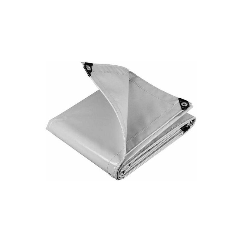 foto del prodotto woltu telone occhiellato impermeabile pvc 500g m copertura da esterno grigio 4 x 5 m