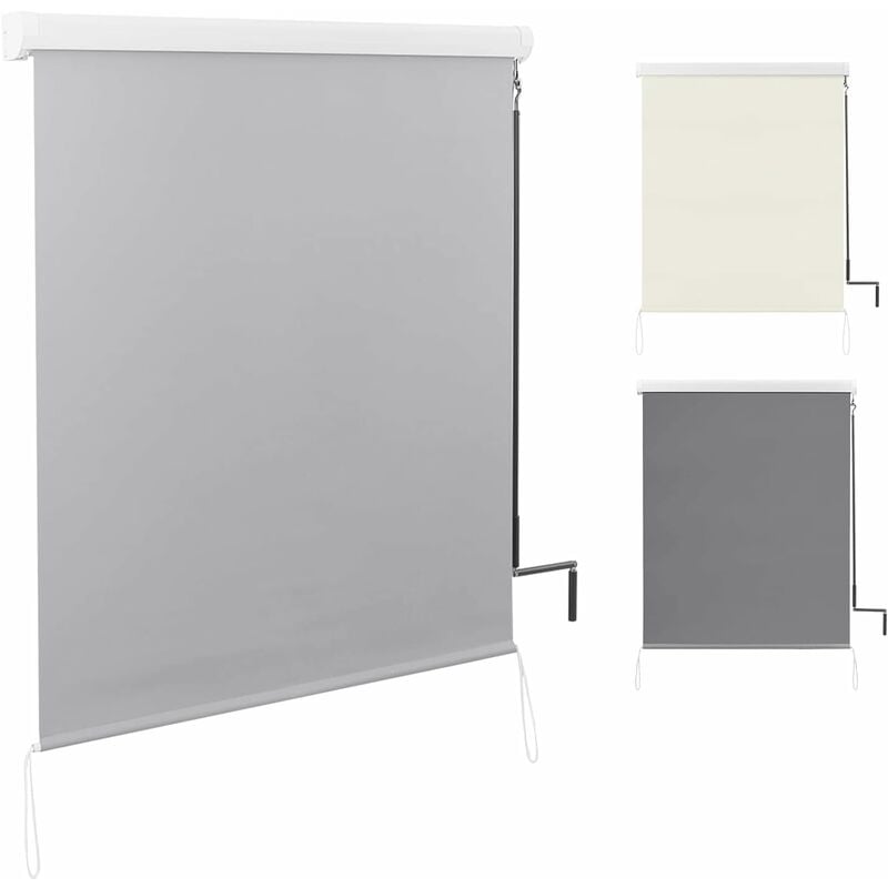 foto del prodotto woltu tenda da sole verticale tenda a rullo per esterno tenda da sole a caduta con manovella tenda per balcone avvolgibile oscurante protezione