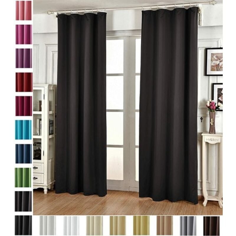 foto del prodotto woltu tenda oscurante con occhielli tende drappeggi opache finestra 135 x 245 cm 1x antracite ,tenda senza cinghie