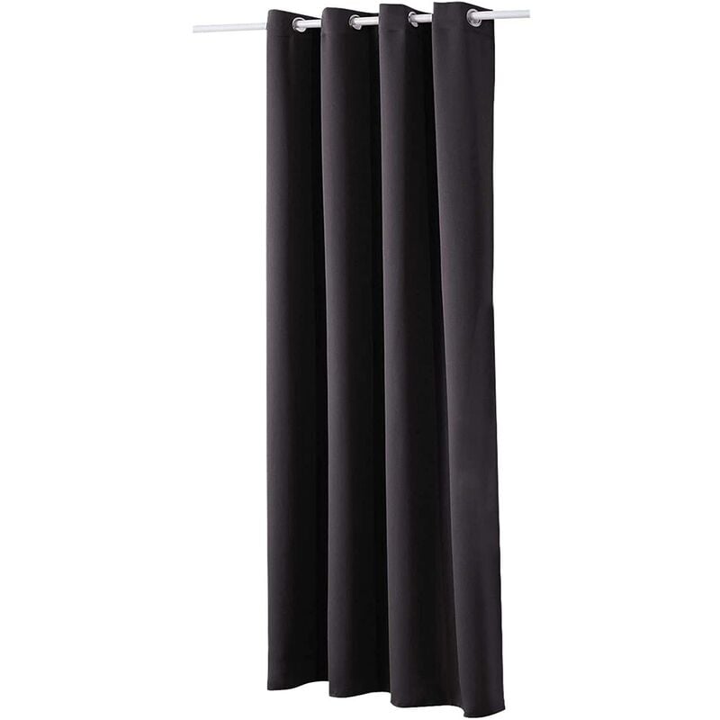 foto del prodotto woltu tenda oscurante per finestre con occhielli per camera da letto. 1 pannello antracite ,tenda senza cinghie