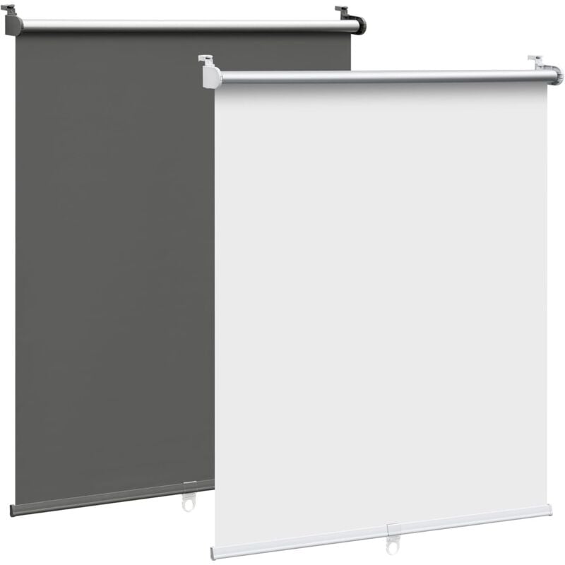 foto del prodotto woltu tenda oscurante senza foratura, tenda a rullo coprente termoisolante per finestra o porta, protezione privacy bianco cordless 60x150 cm