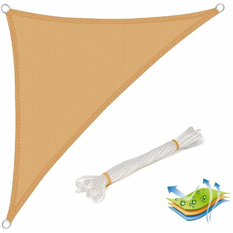 foto del prodotto woltu tenda vela ombreggiante telo sole ombra giardino parasole sabbia 5x7x7 m