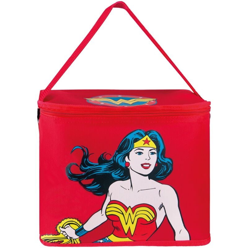 foto del prodotto wonder woman borsa termica, rosso excelsa