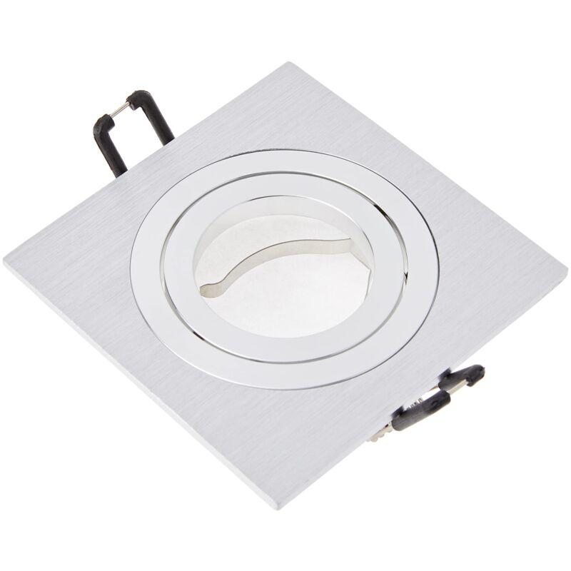 foto del prodotto wonderlamp - classic w-e000103 pack di faretti quadrati con portalampada gu10, grigio, 9 x 2.5 cm, 5 pezzi, alluminio