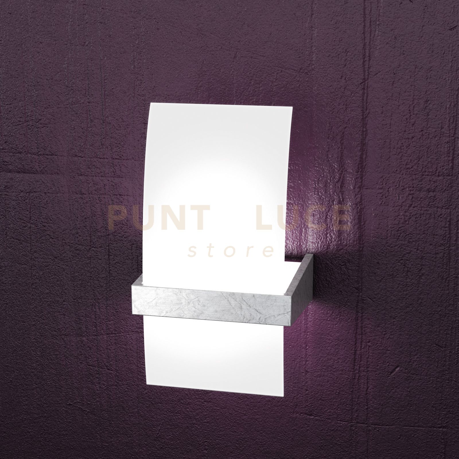 foto del prodotto wood applique piccola 1 luce foglia argento 1019 ap fa