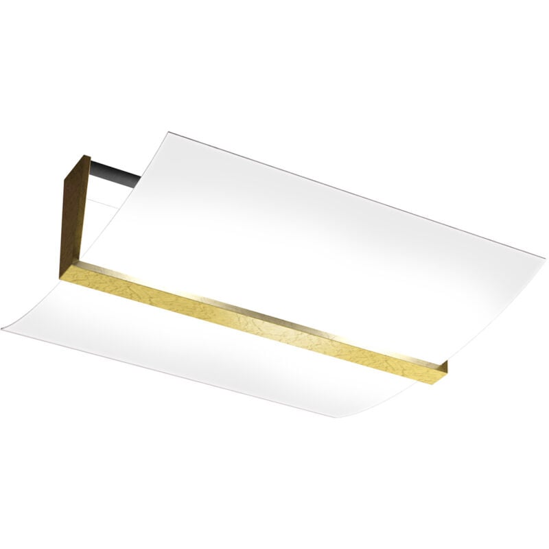 foto del prodotto wood plafoniera cm.40 2 luci foglia oro 1019 pl40 fo