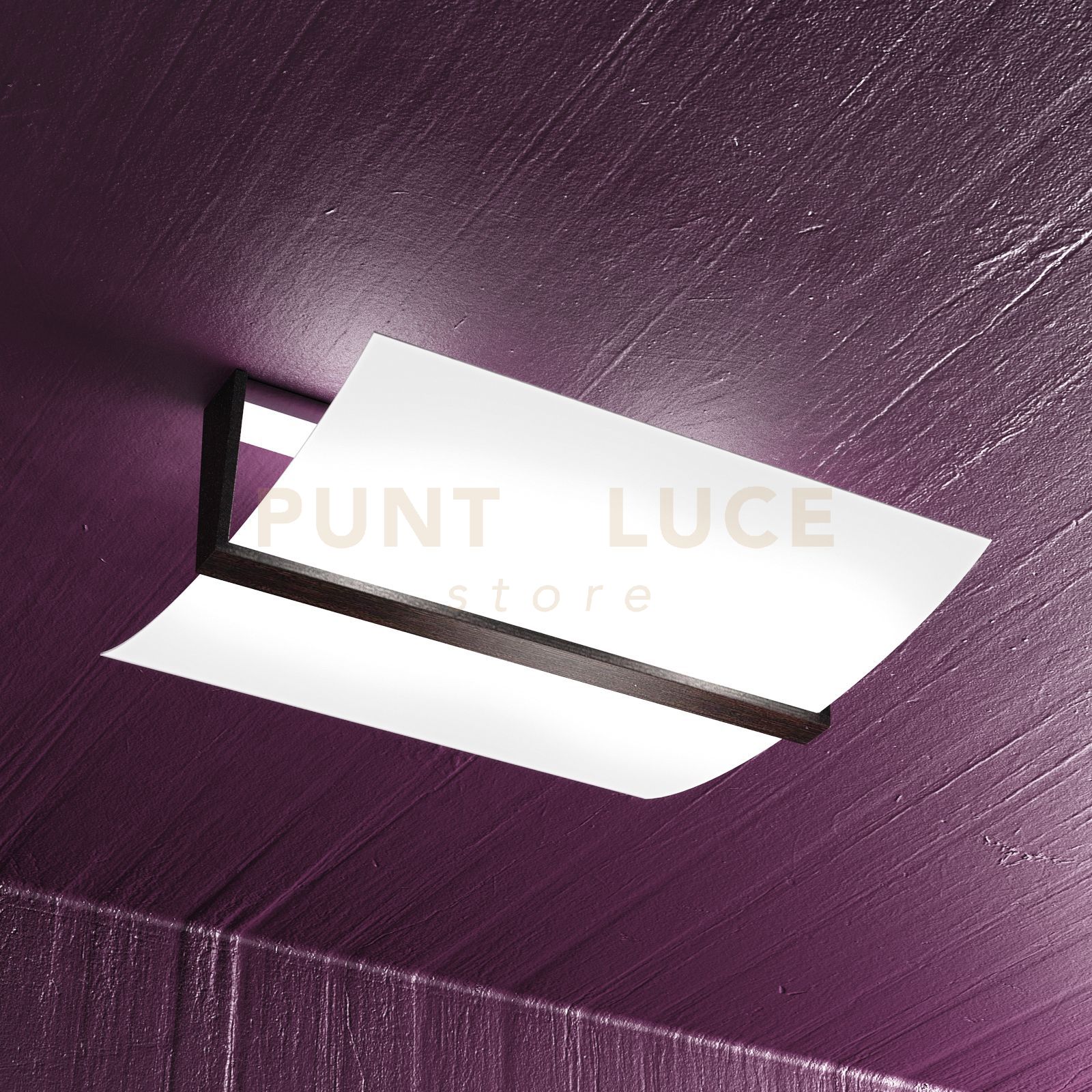 foto del prodotto wood plafoniera cm.40 2 luci wenge 1019 pl40 w