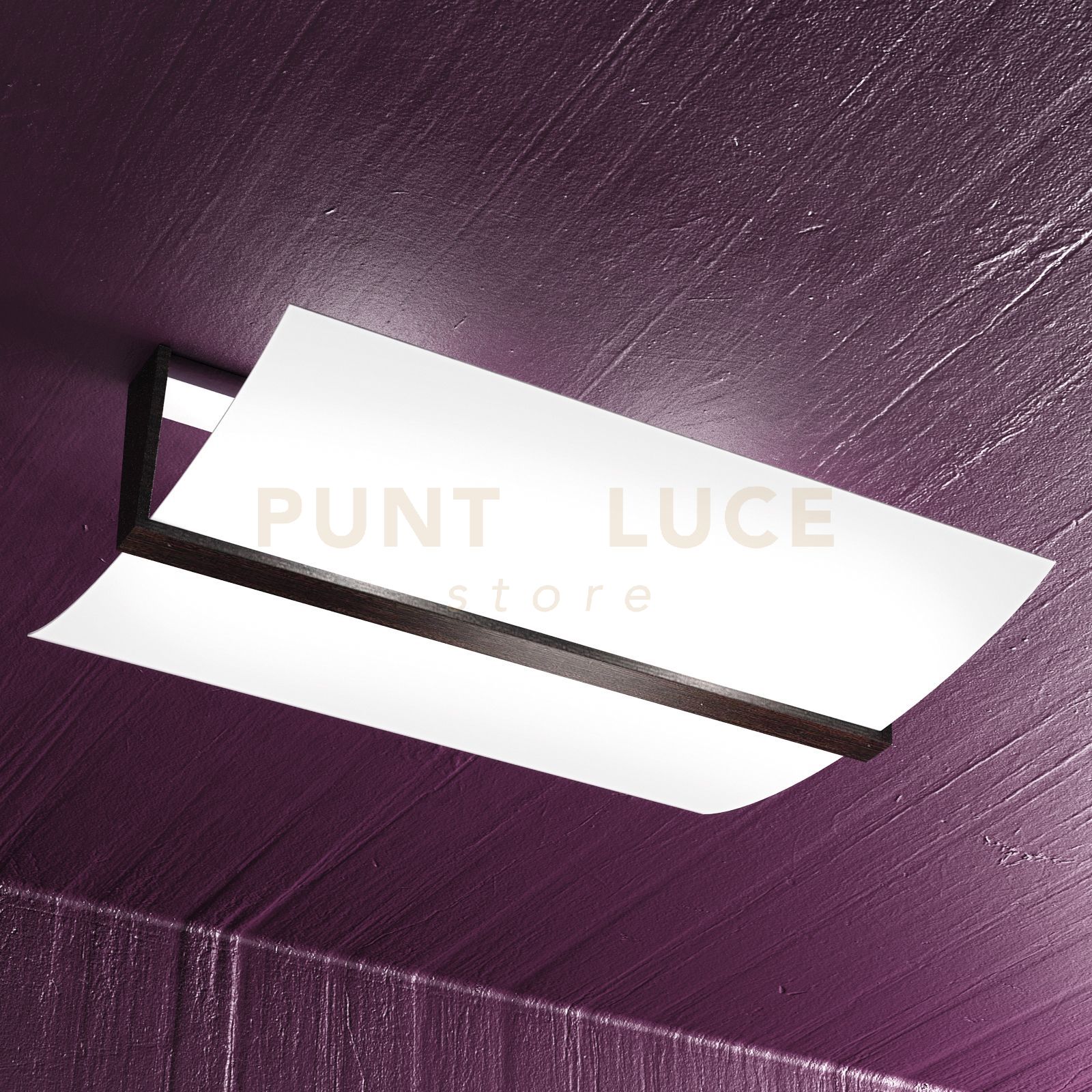 foto del prodotto wood plafoniera cm.50 2 luci wenge 1019 pl50 w