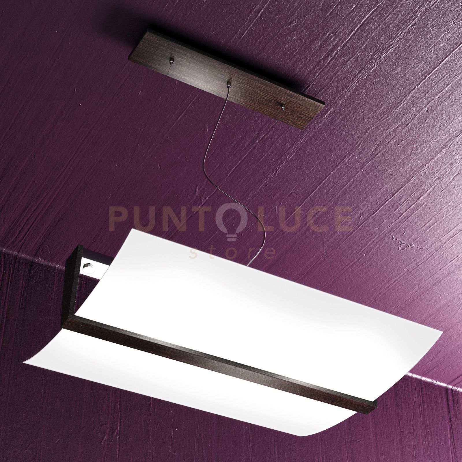 foto del prodotto wood sospensione cm.50 2 luci wenge 1019 s50 w
