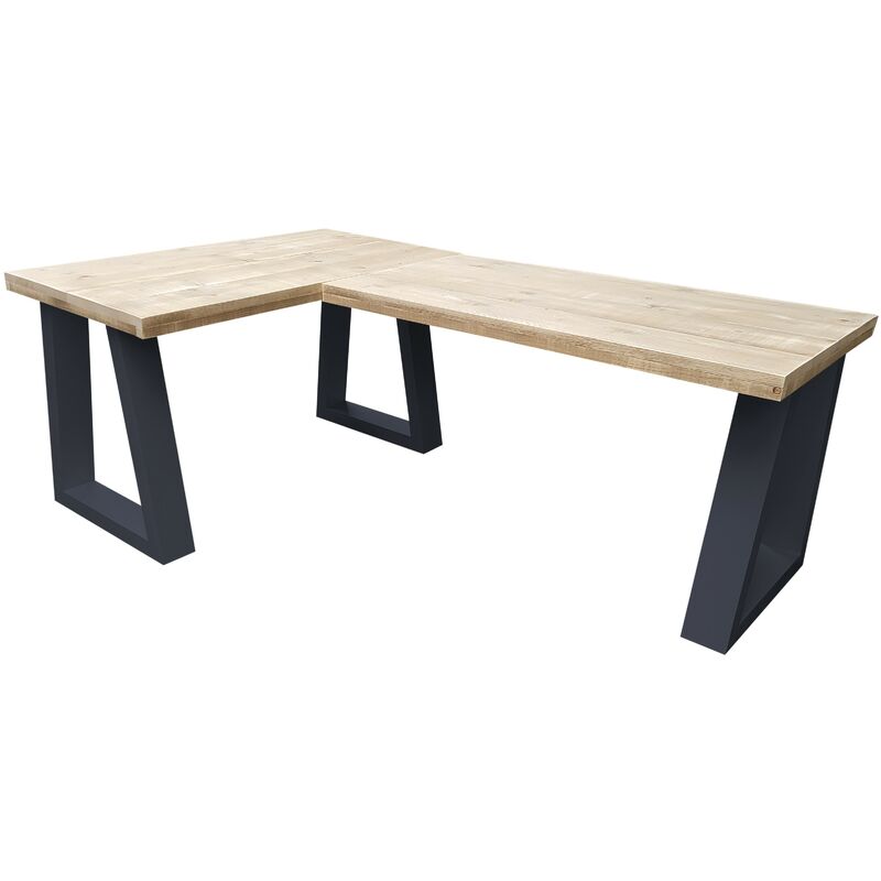foto del prodotto wood4you scrivania angolare vancouver trabattello legno 180 130lx70px75h antracite