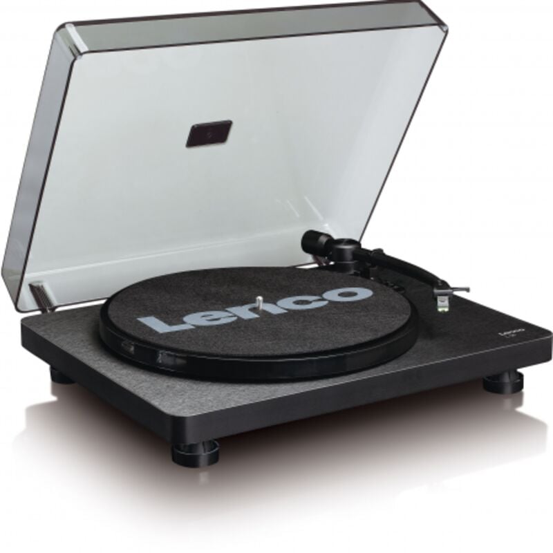 foto del prodotto wooden turntable with mmc cartridge and pc encoding black