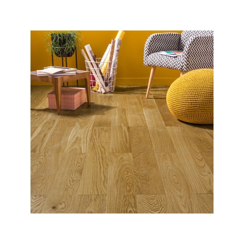 foto del prodotto woodflooring m barlinek, rovere biondo verniciato, l.13 cm, parquet laminato sans marque
