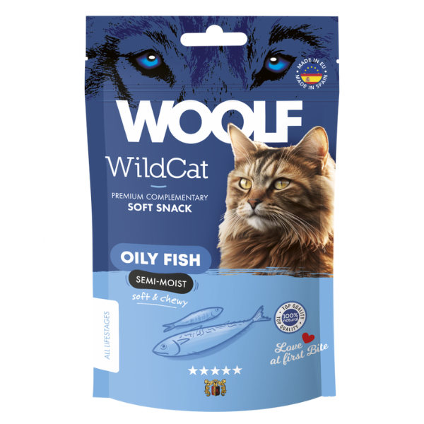 foto del prodotto woolf wildcat snack per gatti 50 gr pesce 1 ordine scegli lo sconto bzr5 bzr20 200 punti fedelt 