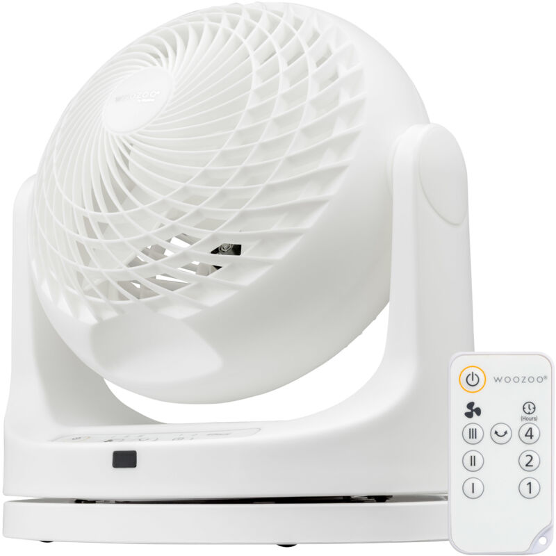 foto del prodotto woozoo, 23m , ventilatore da tavolo, ufficio fan, nero, telecomando, silenzioso, oscillazione, per camera, soggiorno, cucina, circolatore d aria,