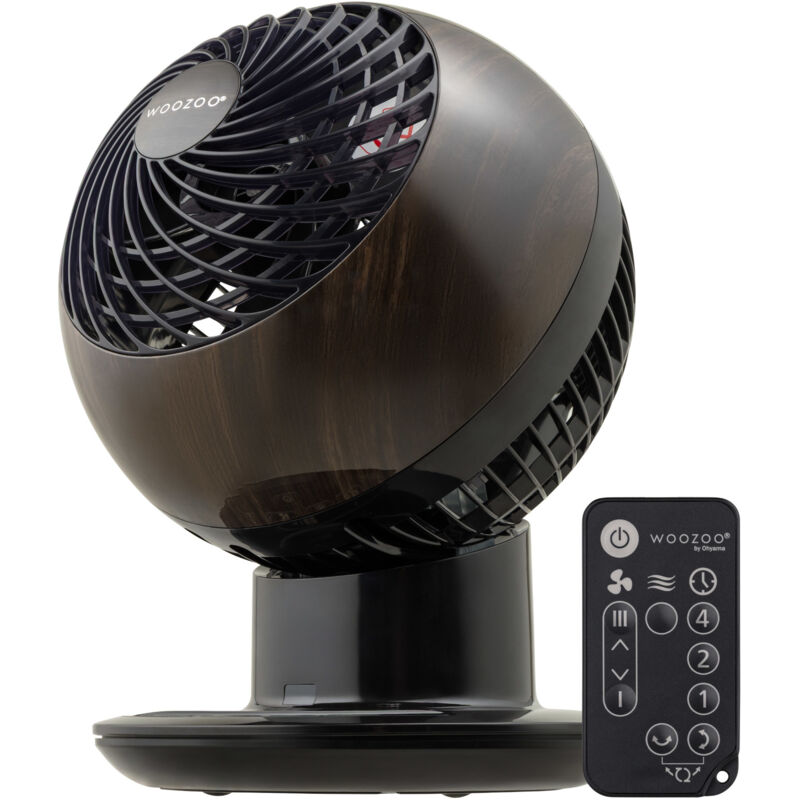 foto del prodotto woozoo, 30m , ventilatore da tavolo, ufficio fan, nero cenere, telecomando, silenzioso, oscillazione, per camera, soggiorno, cucina, circolatore
