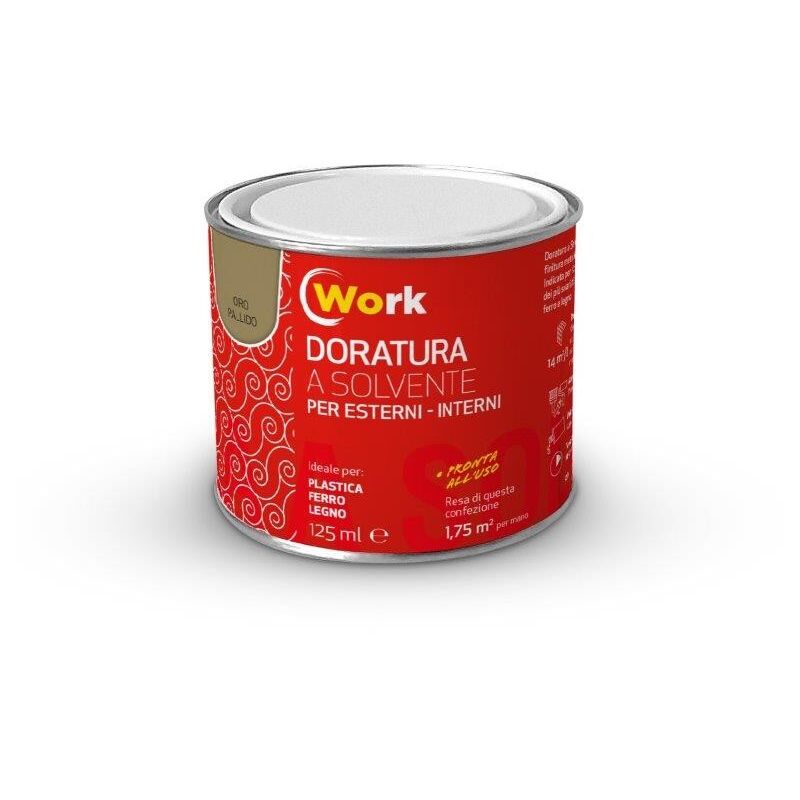 foto del prodotto work smalto dorato solvente oro pallido 125ml