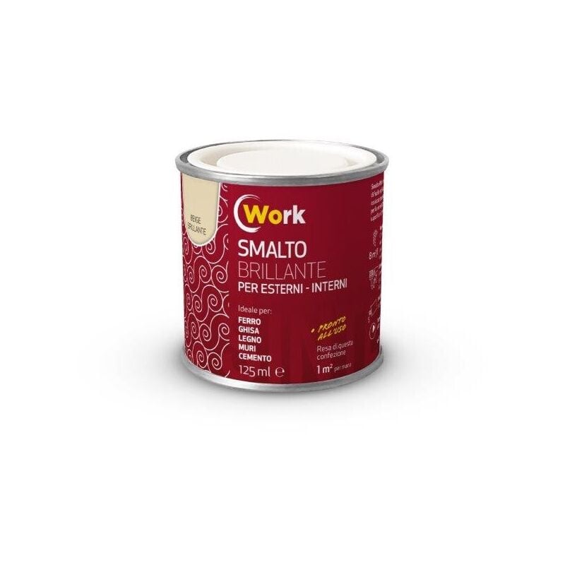 foto del prodotto work smalto solvente 125ml beige brillante