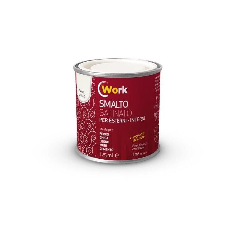 foto del prodotto work smalto solvente 125ml bianco satinato