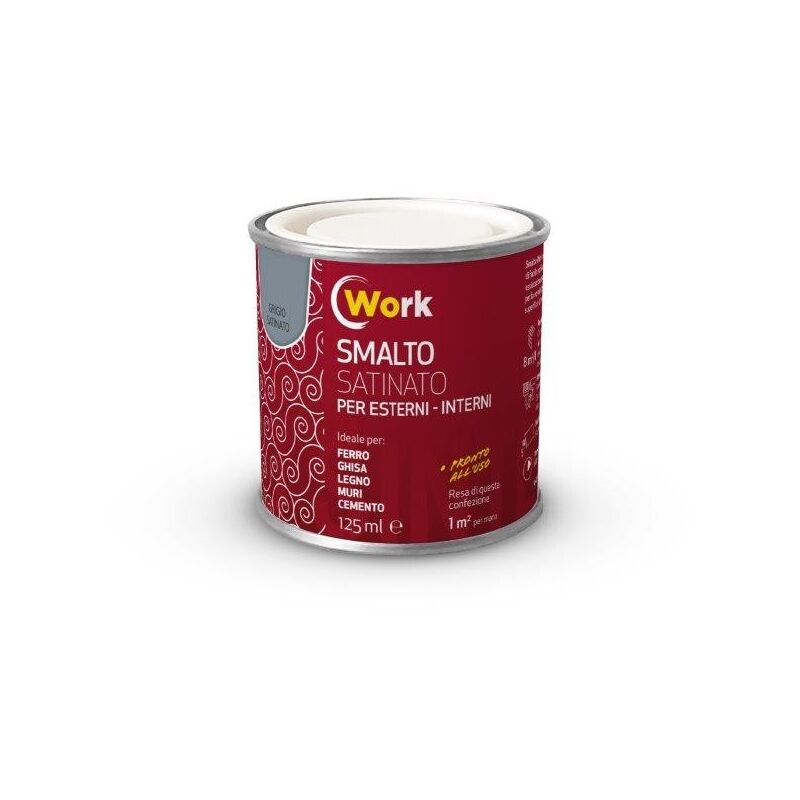 foto del prodotto work smalto solvente 125ml grigio satinato