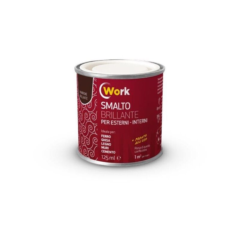 foto del prodotto work smalto solvente 125ml marrone brillante