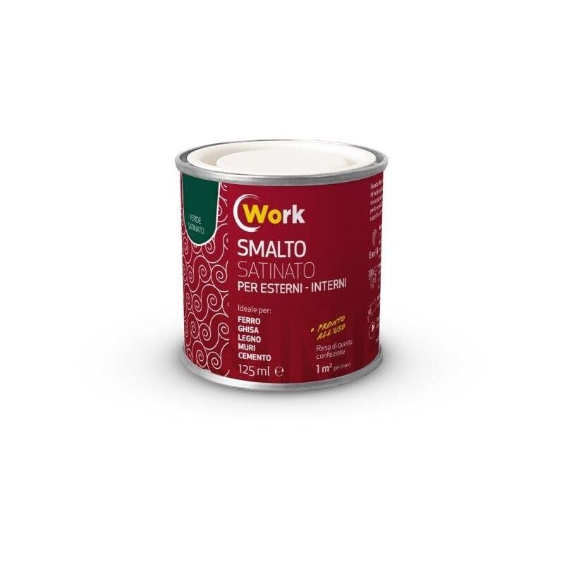 foto del prodotto work smalto solvente 125ml verde satinato