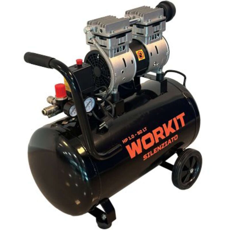 foto del prodotto workit compressore ac silenziato secco lt 50 hp 1,0 1 pezzo