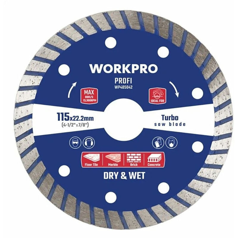 foto del prodotto workpro disco da taglio diamantato profi turbo