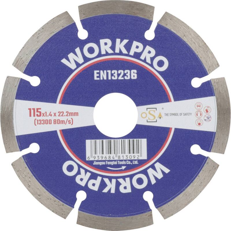 foto del prodotto workpro gsosse 1 disco isolante 115 mm 1 pz. ceramica, porcellana, marmo, muratura, vetro, pietra calcarea, granito, pi
