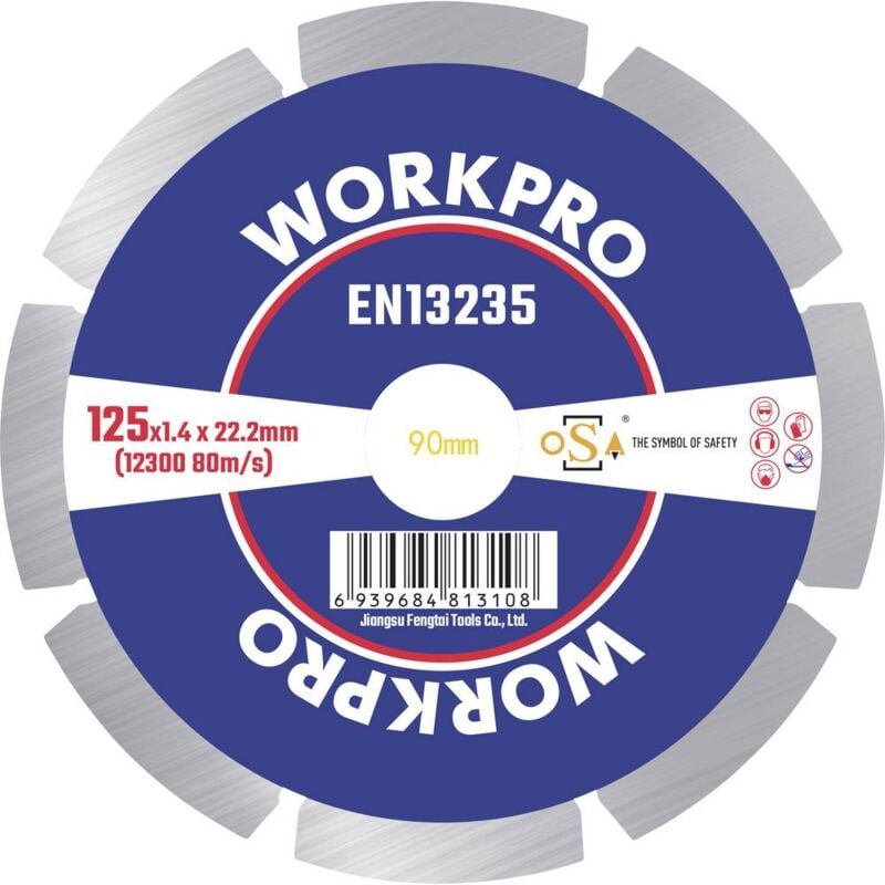 foto del prodotto workpro gsosse 2 disco isolante 125 mm 1 pz. ceramica, porcellana, marmo, muratura, vetro, pietra calcarea, granito, pi