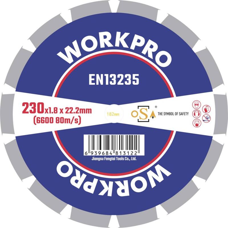 foto del prodotto workpro gsosse 4 disco isolante 230 mm 1 pz. ceramica, porcellana, marmo, muratura, vetro, pietra calcarea, granito, pi