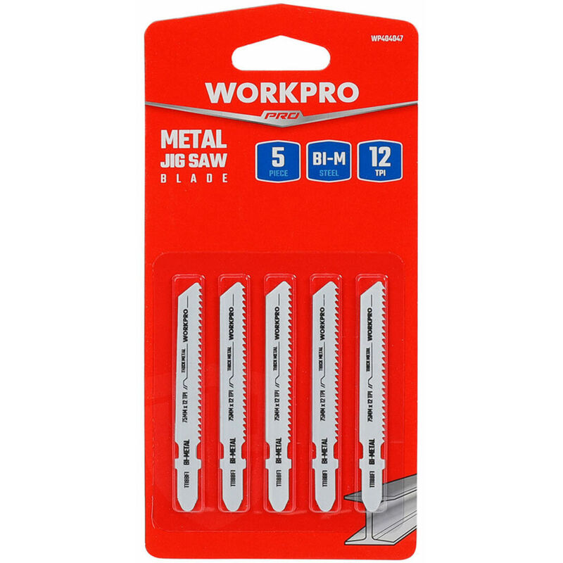 foto del prodotto workpro lama sega t118bf seghetto alternativo metallo 5 unit 