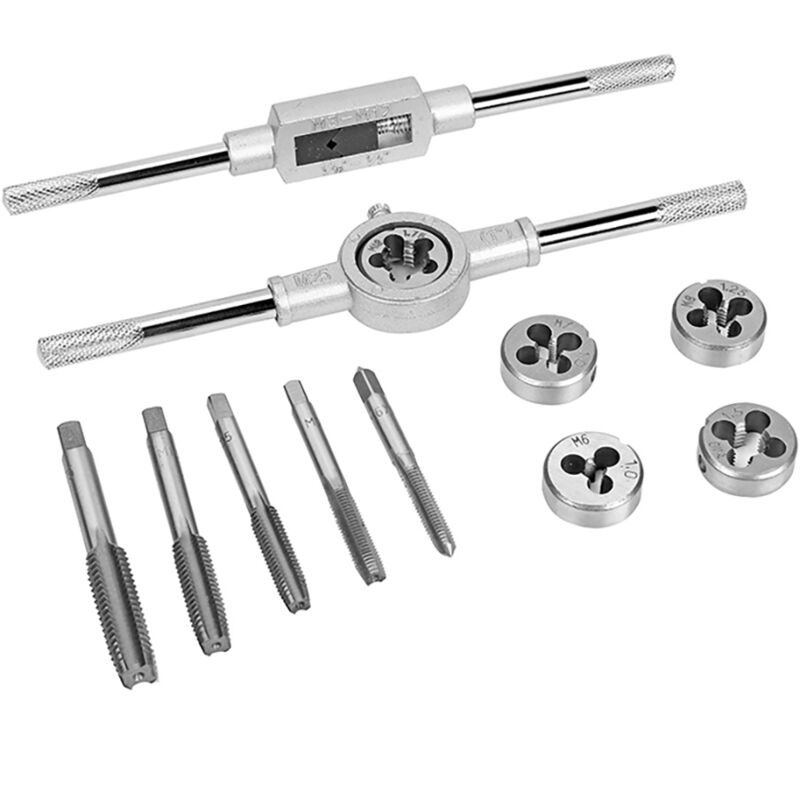 foto del prodotto workpro set di 12 maschi e filiere, un set di alta qualit di maschi e filiere de ideale per tagliare il metallo pulito e riparare le filettature
