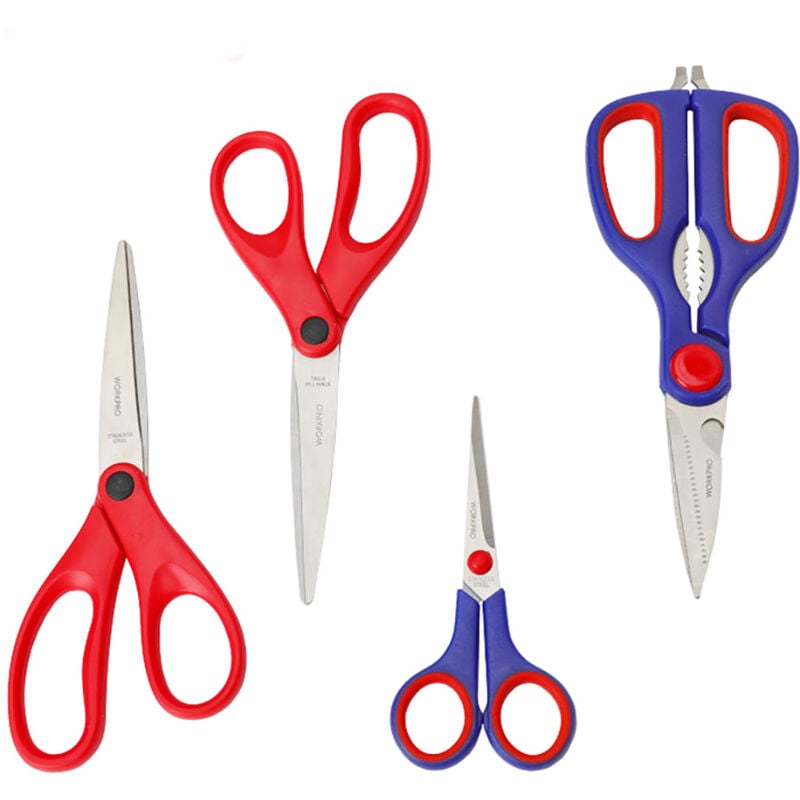foto del prodotto workpro set di forbici, lame di acciaio inox, plastica stampata, taglio multiuso, w000400