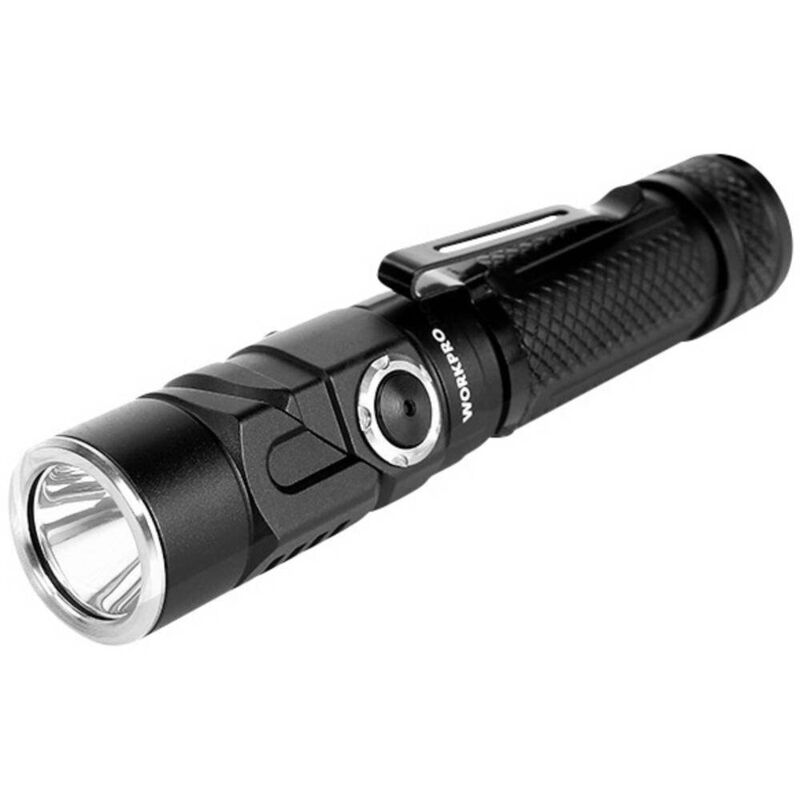 foto del prodotto workpro torcia tascabile con modalit strobo, cinturino via usb 1100 lm 16 h 128 g