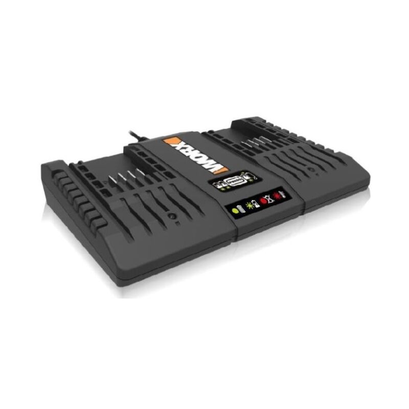 foto del prodotto worx caricabatterie rapido dual port wa3883 per batteria al litio 20v