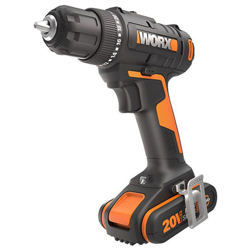 foto del prodotto worx trapano avvitatore wx100 con batteria 2.0 ah e caricatore standard