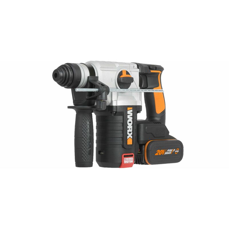 foto del prodotto worx trapano martello tassellatore wx380.1 con batteria 4.0ah e caricabatterie