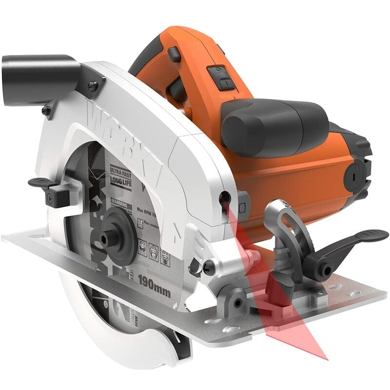 foto del prodotto worx wx445 sega circolare, 1600 w, 220 v, nero, 190 mm