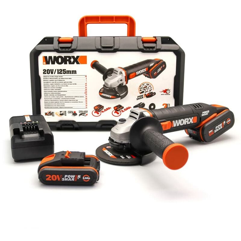 foto del prodotto worx wx803 mini smerigliatrice 125 mm, multicolore