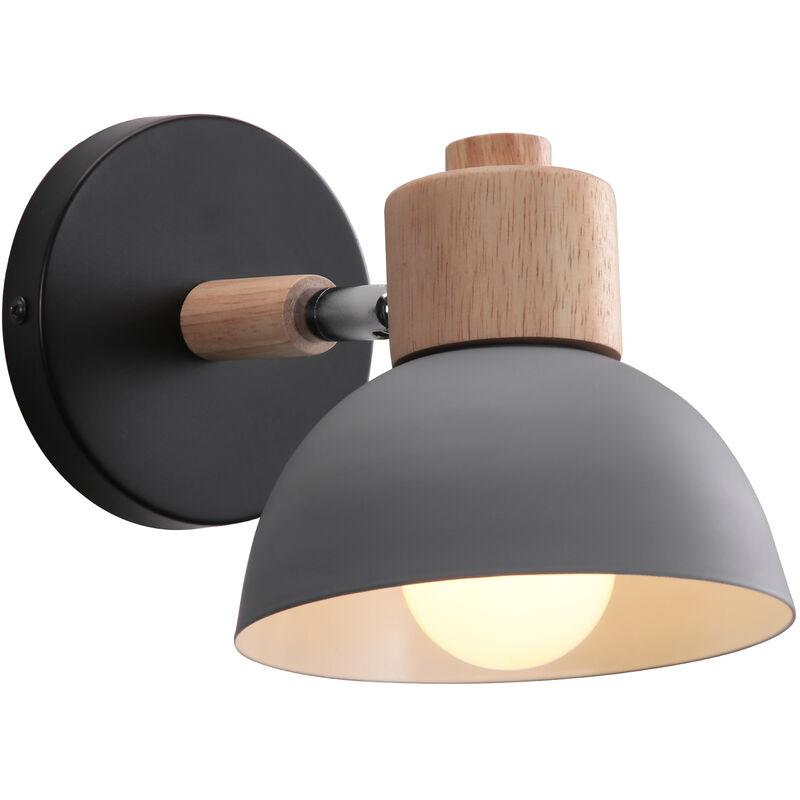 foto del prodotto wottes applique da parete retr ferro battuto e27 illuminazione industriale interni lampada da parete camera da letto soggiorno corridoio 15cm