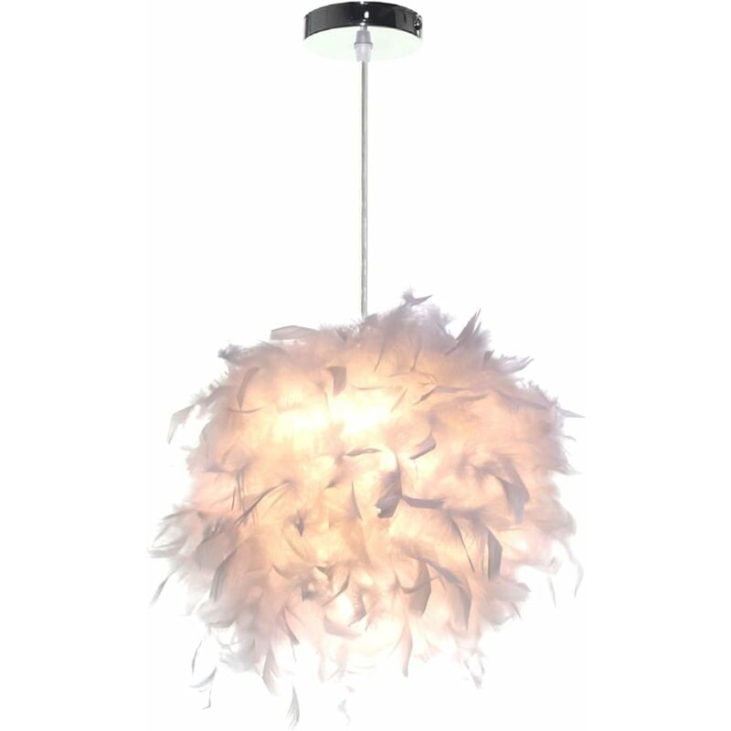 foto del prodotto wottes lampada a sospensione a led plafoniera con decorareazione a piume lampadario a sospensione per camera da letto ottimo regalo per amico