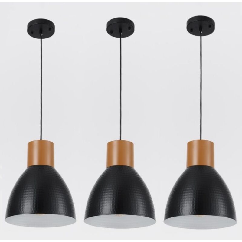 foto del prodotto wottes lampada a sospensione industriale lampada da soffitto retr illuminazione decorativa per bar ristorante loft 3 pezzi