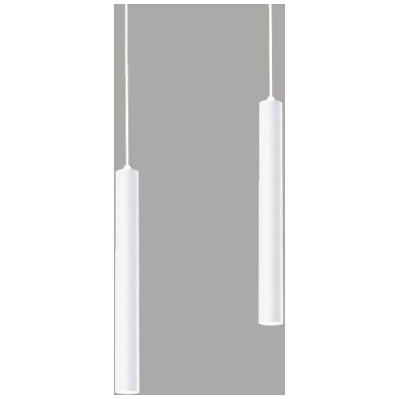 foto del prodotto wottes lampada a sospensione moderna led lampadario da soffitto metallo plafoniera interna bianco 2 pezzi