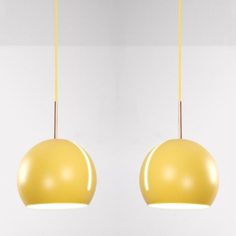 foto del prodotto wottes lampada a sospensione vintage industriale lampadario da soffitto metallo plafoniere da ufficio regolabile giallo 2 pezzi