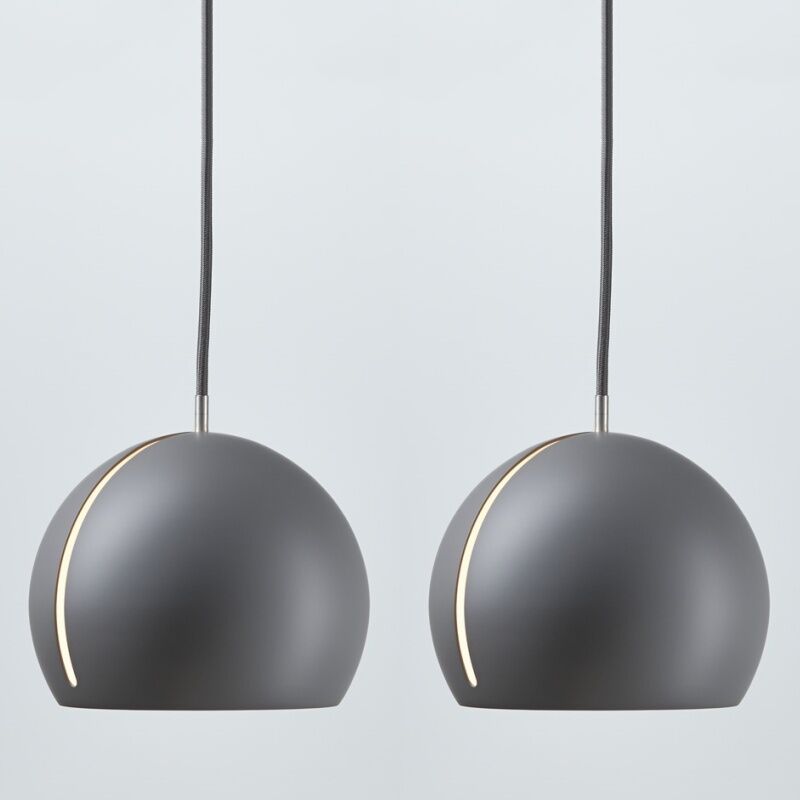foto del prodotto wottes lampada a sospensione vintage industriale lampadario da soffitto metallo plafoniere da ufficio regolabile grigio 2 pezzi